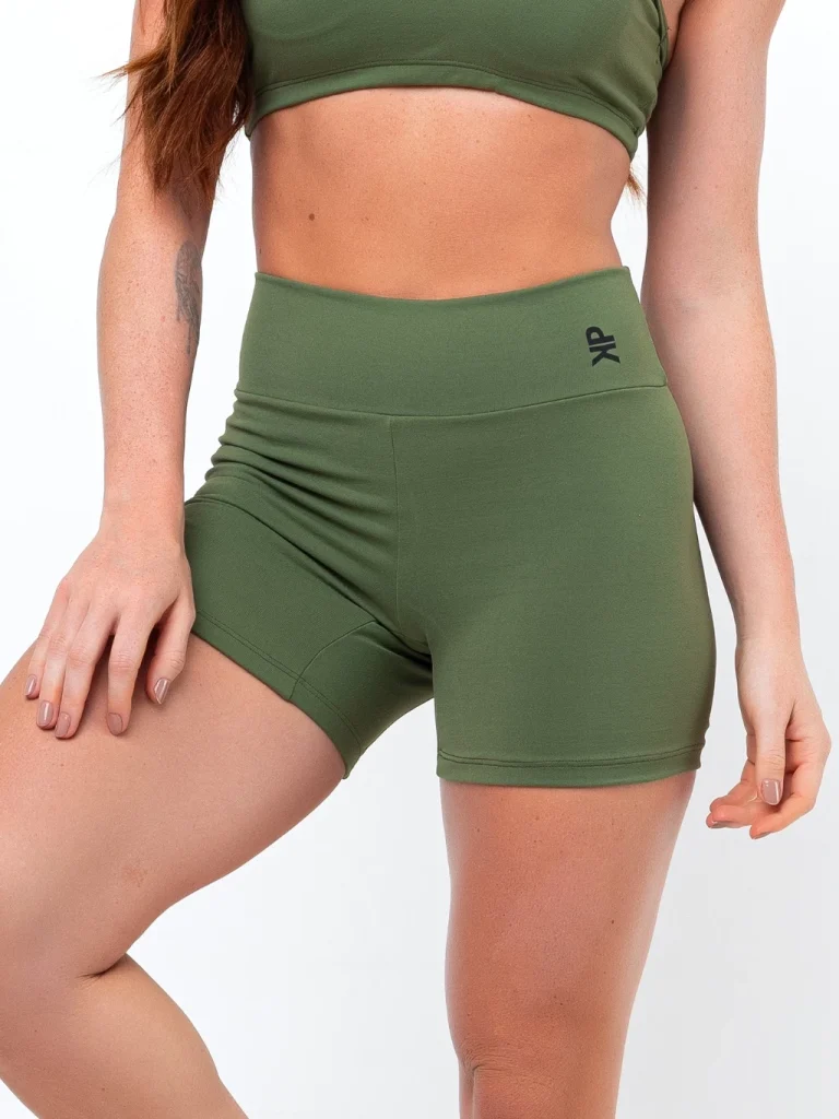 Kit 2 Short Fitness Cintura Alta Sem Transparência