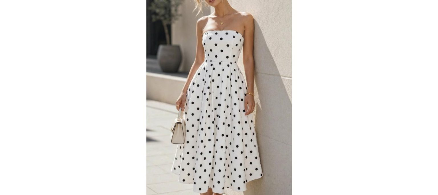 Vestido Feminino Longo Tomara Que Caia Poa Bolinha