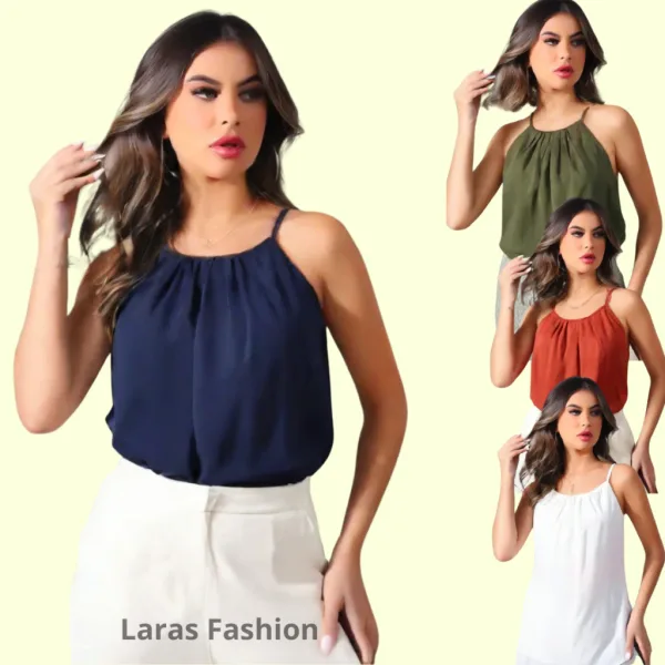 Blusinha Feminina de Alça Leve e Confortável Blusinha feminina de alça com modelagem batinha