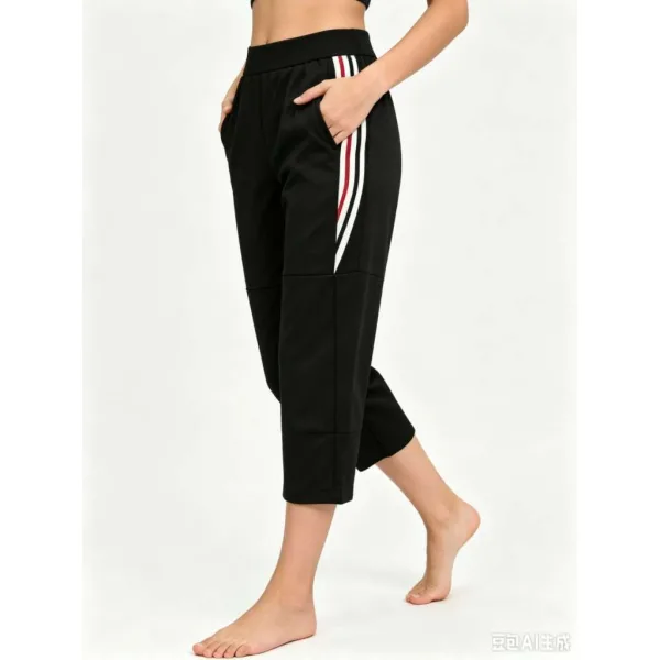 Calça Capri Preta Feminina de Verão | Shopee Calça capri feminina preta de modelagem reta e solta