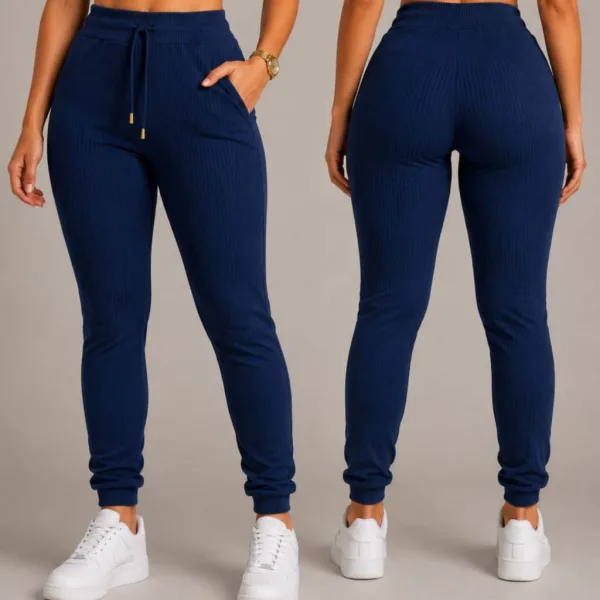 Calça Feminina Plus Size Pantalona com Cós Alto Calça feminina plus size pantalona com cós alto