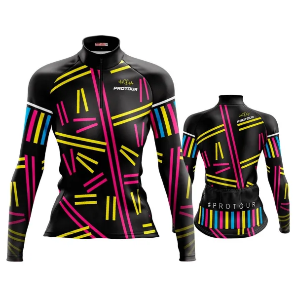 Camisa Feminina para Ciclismo Pro Tour UV+50 Camisa feminina para ciclismo mountain bike Pro Tour com proteção UV +50