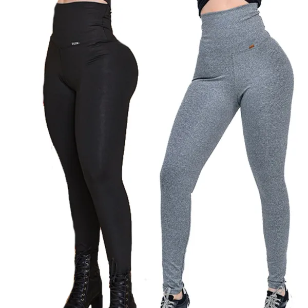 Kit com 2 Calças Modeladoras Suplex para Academia Kit com 2 calças modeladoras suplex acetinado para academia