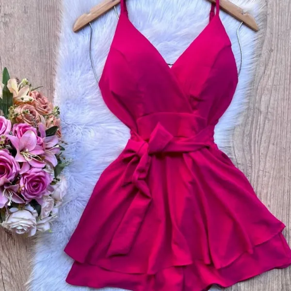 Macaquinho vestido curto para festas femininas Macaquinho vestido curto para festa feminina