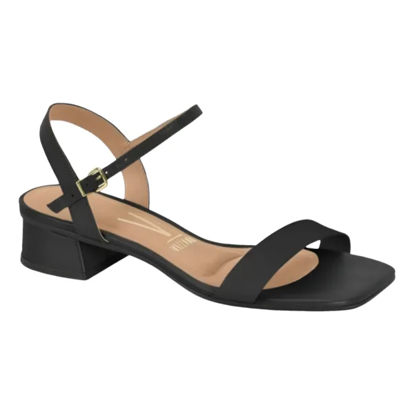 Sandália Vizzano de salto baixo para looks casuais Sandália feminina Vizzano de salto baixo para uso casual