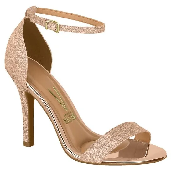 Sandália Vizzano de Salto Fino Alto e Estilo Casual Sandália feminina Vizzano com salto fino alto