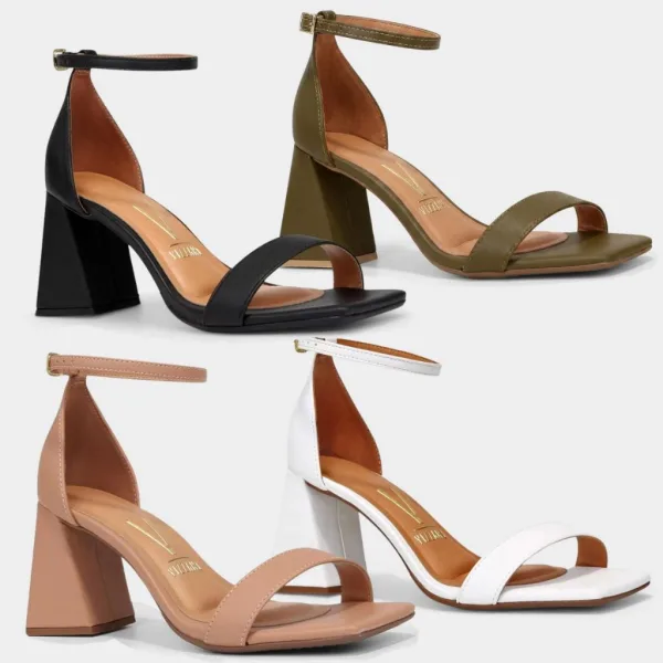Sandália Vizzano de Salto Médio para Looks Femininos Sandália Vizzano feminina com salto médio