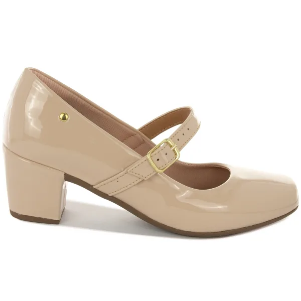Sapato Boneca Macerata com Salto Baixo e Fivela Sapato boneca feminino Macerata com salto baixo e fivela