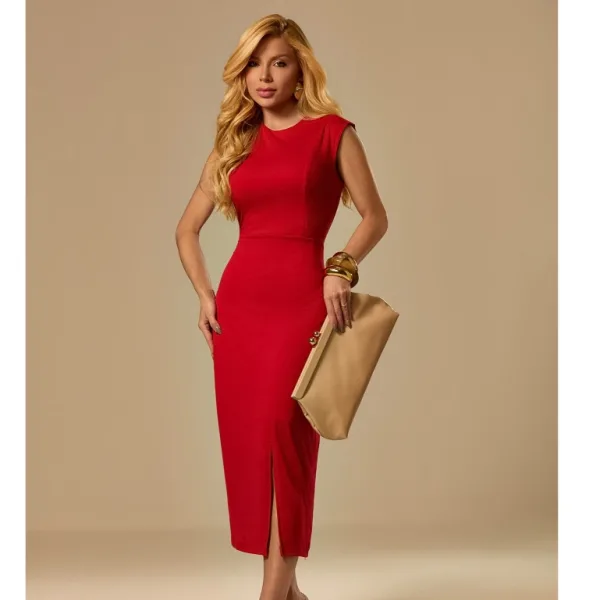 Vestido Midi Elegante para Festa e Ocasiões Especiais Vestido midi elegante feminino para festas e ocasiões especiais