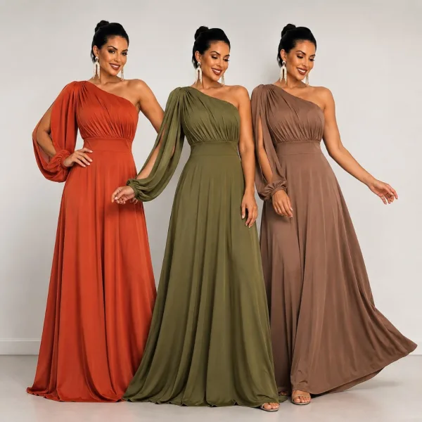 Vestido social longo sem mangas para festas Vestido social longo sem mangas para festa